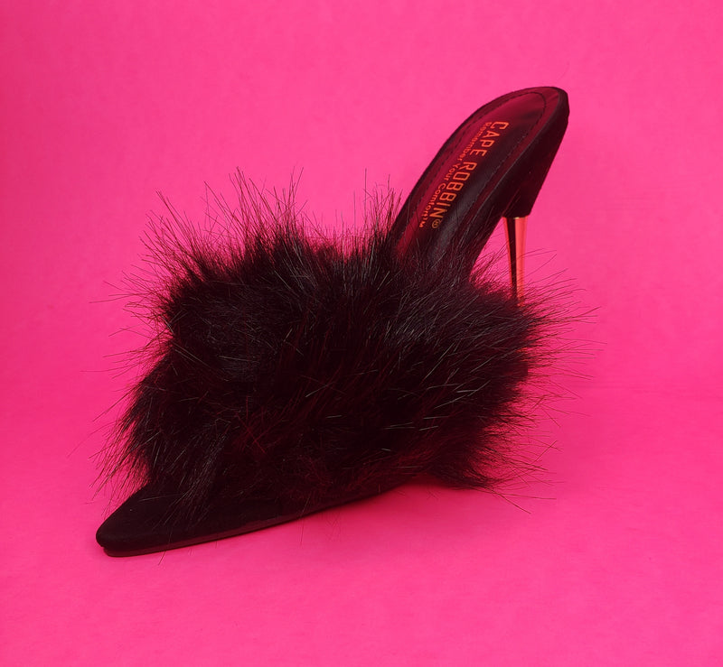 Sexy Fur Heels (Black)