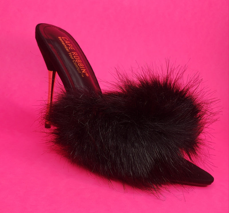 Sexy Fur Heels (Black)