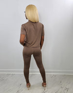 2pc Chill Pant Set- Taupe