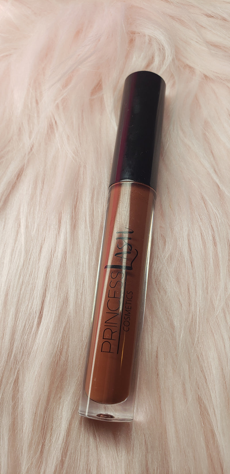 Heiress brown lip gloss from Princess Lash, LLC. A black owned cosmetic line