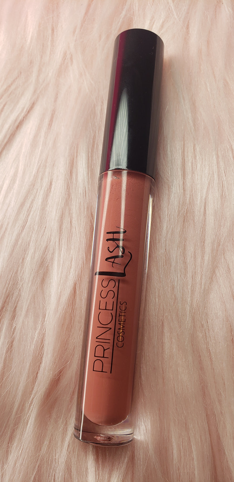 Queen Nude lip gloss from Princess Lash, LLC. A black owned cosmetic line