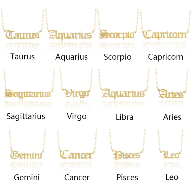 Gold Plated Zodiac Necklaces